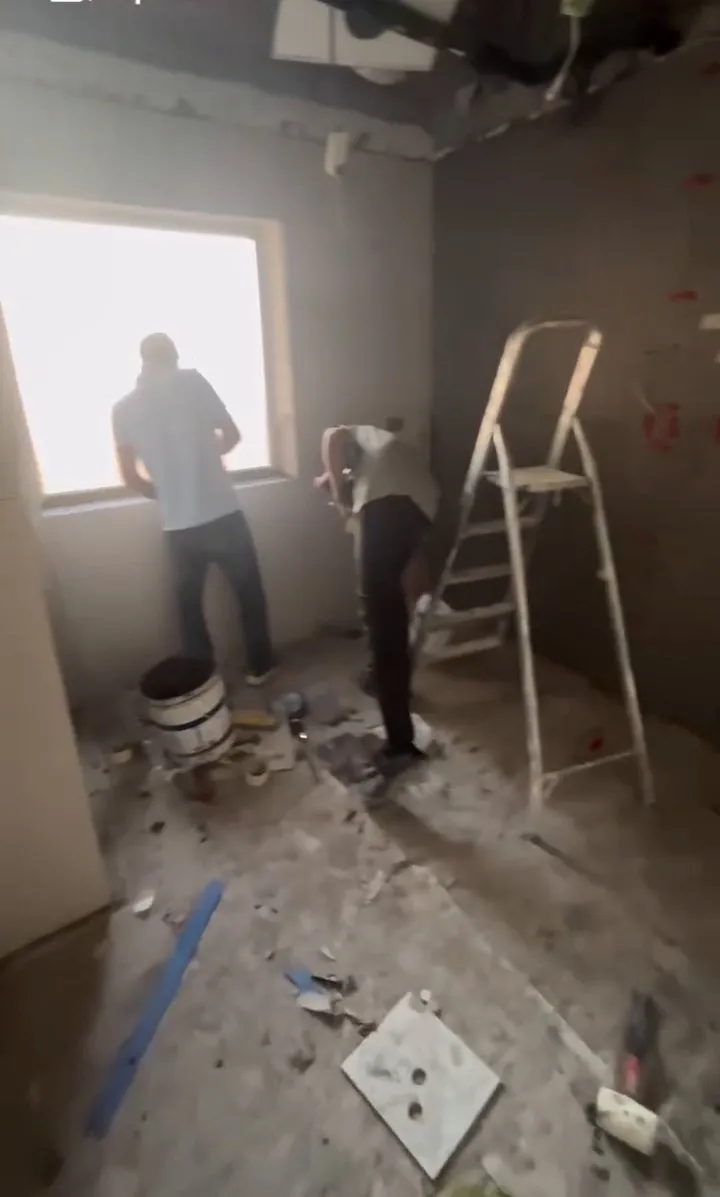 Strip-out in progress