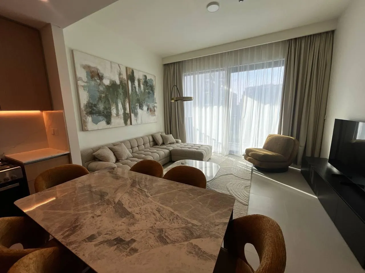 Living room from the dining table